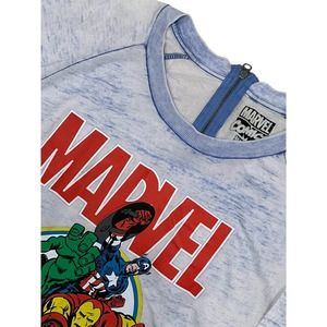 Marvel Comic's Long Sleeve Tee, with‎ Zipper, M, #648-V